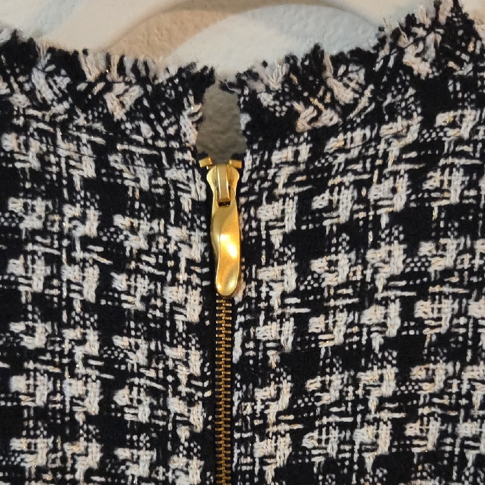 Donna Karan Monochrome Checkered Midi Dress - Picture 6 of 6